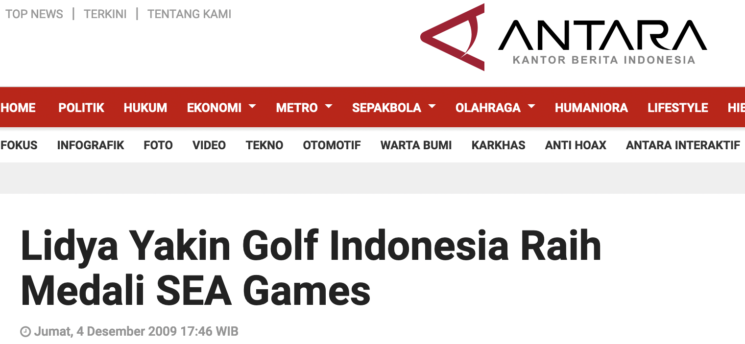  Artikel-Antara-Lidya yakin Golf Indonesia Raih Medali SEA Games